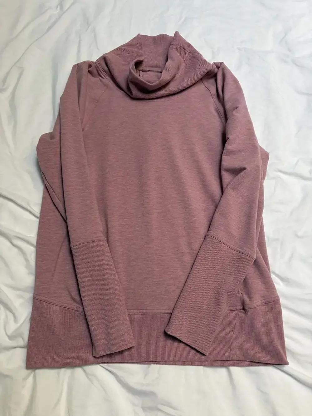 Lululemon Cowl Neck Pullover Sweatshirt Pink Heathered